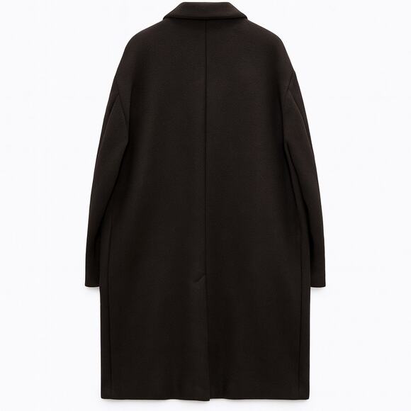 Zara 4 Way Overcoat Coat Black - Picture 6 of 9